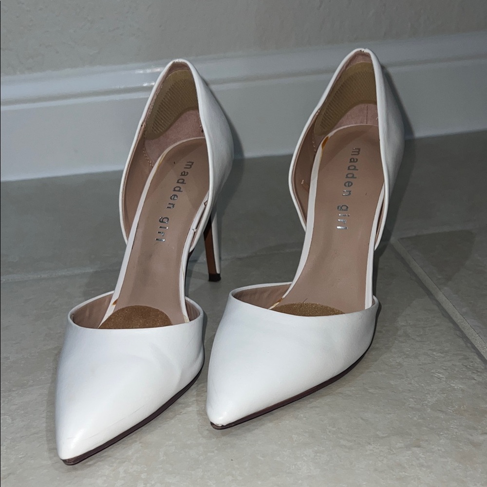 Madden Girl Elegant White Heels size 7